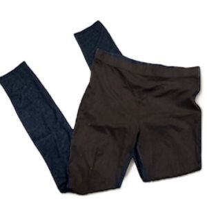Lauren Ralph Lauren Riding Leggings Ladies Size B EUC (Denim Blue & Brown) EUC